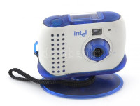 Intel CS630 webkamera, nem kipróbált, tartóval, 10x6,5x3 cm, tartó: 10,5x3,5 cm