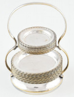 Asztali pralinés készlet. Fém, kopásnyomokkal, m: 17 cm