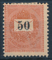 1889 50kr 'E' , törött '5' az értékszámban