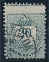 1881 20kr képbe fogazva