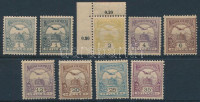 1900 Turul 9 klf bélyeg közte 1f 2 árnyalatban és 4f számvízjellel (22.000)