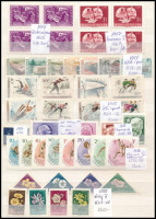 1955-1958 Sorok és önálló értékek A/4 berakólap mindkét oldalán