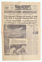1976 Népsport 1976. aug. 3., XXXII. évf. 186 sz. 'Viszontlátásra Moszkvában! Véget értek a XXI. Nyári Olimpiai Játékok! (Montreál.)', 8 p.