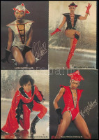 cca 1980 5 db Boney M zenekart ábrázoló képeslap, 15x21 cm és 15x10 cm közötti méretben
