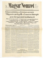 1989 Magyar Nemzet LII. évf. 303. sz., 1989. dec. 27. 'Világszerte mérlegelik a Ceausescu házaspár gyors kivégzésének körülményeit.' Szerk.: Soltész István. Bp., Athenaeum,8 p.