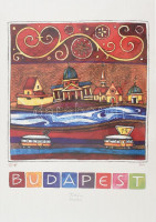 2010 Takács Ildikó (?-): Budapest. Nyomat, papír, jelzett, 31×26 cm