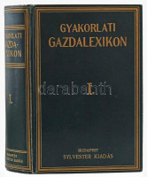 Gyakorlati gazdalexikon feliratos, üres lapokat tartalmazó könyv, néhány bejegyzéssel, rajzzal, stb. Kiadói aranyozott egészvászon-kötés, szép állapotban
