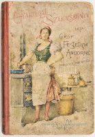 Festetits Andorné Pejacsevich Lenke: Gyakorlati szakácskönyv. Az egyszerű, egészséges és ma divatos főzésmód ismertetése. Bp.,[1897],Athenaeum, 2+192+16 [korabeli reklámok] p. Kiadói illusztrált félvászon-kötés, kopott, foltos