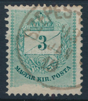 1881 Alul festékhiányos 3kr