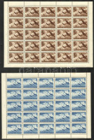 1942 Repülő alap (III.) teljes ív sor (20.000) (30f és 8f rozsdafoltok / stain spots)