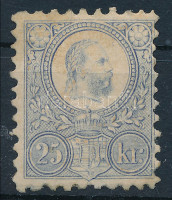 1871 Réznyomat 25kr újragumizott / regummed