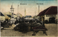 1924 Mohács, Piac, gyógyszertár, Angyal Gábor, Ehrenfeld Antal üzlete. Zsuzsits András kiadása (fl)