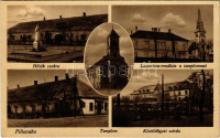 Piliscsaba, Hősök szobra, emlékmű, Lazarista rendház a templommal, Klotildligeti zárda (EB)