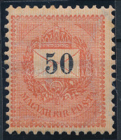 1889 Feketeszámú elektro 50kr 12 : 11 3/4 fogazással (10.000)