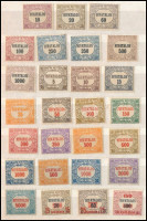 1921 Hivatalos 31 bélyeg + hármas lyukasztással 21 érték (18.000)
