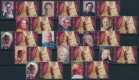 2005-2006 Szinházi világnap 14 különféle megszemélyesített bélyeg + 6 többletpéldány (14.000)