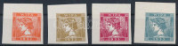 1851 Hírlapbélyeg 4 klf. színű utánnyomása az 1933 évi WIPA alkalmából