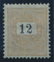 1899 Feketeszámú 12kr 12 : 11 3/4 fogazással (15.000) (papírránc / gum crease)