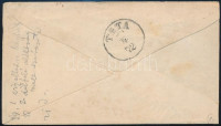 1872 5kr díjjegyes boríték 'GYŐR RAAB' - 'TATA'