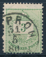 1874 3kr erős elfogazással 13 : 11 1/2 fogazással