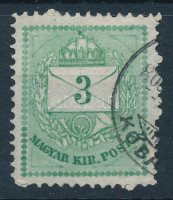 1874 3kr durva gyöngyjavítással (ex Lovász)