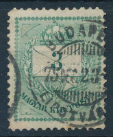 1874 3kr durva gyöngyjavítással (ex Lovász)