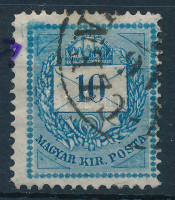 1874 10kr a bal felső háromszögnél javítás, retus