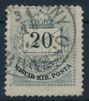 1874 20kr alsó ernyős javítással / retouche