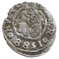 1588K-B Denár Ag 'Rudolf' (0,64g) T:2- patina, kitörés Hungary 1588K-B Denar Ag 'Rudolf' (0,64g) C:VF patina, cracked Huszár: 1059.,Unger II.: 811.a