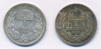 1915KB 1K Ag 'Ferenc József' (2x) T:1-,2 ph., patina Adamo K5.1