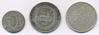 1938. 1P Ag + 1947. 5Ft Ag 'Kossuth' + 1994. 200Ft Ag 'Deák' T:2-3 Adamo P6, F8.1, F13.1