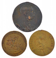 Vegyes: 1894. 'Kossuth Lajos / Dicső korszak lánglelkű alkotója' bronz emlékmedál fül nélkül (29mm) + 1896. 'Jubileumi emlékérem' bronz emlékérem. 'MAGYARORSZÁG EZER ÉVES FENNÁLLÁSÁNAK EMLÉKÉRE / ISTEN ÁLDD MEG A MAGYART'