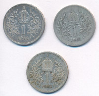 Ausztria 1894. 1K Ag 'Ferenc József' + 1901. 1K Ag 'Ferenc József' + 1914. 1K Ag 'Ferenc József' T:2,3 patina Austria 1894. 1 Corona Ag 'Franz Joseph' + 1901. 1 Corona Ag 'Franz Joseph' + 1914. 1 Corona Ag 'Franz Joseph' C:XF,F Krause