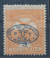 Debrecen I. 1919 Turul 3f (100 példány), Kapusi Géza, Flasch Dezső és Bodor Mihály vizsgálójelekkel RRR! (60.000)