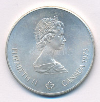 Kanada 1973. 5$ Ag 'Montreali olimpia - Észak-Amerika térkép' T:1- Canada 1973. 5 Dollars Ag 'Montreal Olympic Games - North American map' C:AU Krause KM#85