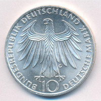 Német Szövetségi Köztársaság 1972G 10M Ag 'Müncheni Olimpia - térdelő atléták' T:1- Federal Republic Germany 1972G 10 Mark Ag 'Munich Olympics - Athletes kneeling' C:AU Krause KM#132