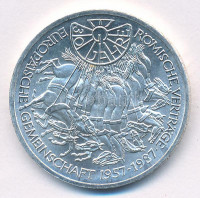 Német Szövetségi Köztársaság 1987G 10M Ag 'Európai Közösség' T:1,1- Federal Republic Germany 1987G 10 Mark Ag '30 Years of European Unity' C:UNC,AU Krause KM#167