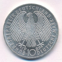 Német Szövetségi Köztársaság 1989G 10M Ag '40 éves az NSZK' T: BU- Federal Republic Germany 1989G 10 Mark Ag '40 Year - German Federal Republic' C:BU Krause KM#173