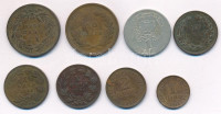 Portugália 1883-1928. 1c-20R (8xklf) T:2-3-Portugal 1883-1928. 1 Centavo - 20 Réis (8xdiff) C:XF-VG