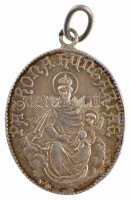 1915. 'Hazánk reménye Nagyasszonyunk 1914-1915 / Patrona Hungariae' jelzetlen Ag patrióta medál füllel. Szign.:W.M. (26x19mm) T:1- patinaHungary 1915. 'Hazánk reménye Nagyasszonyunk 1914-1915 / Patrona Hungariae (The Hope of our Country is