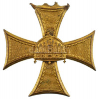 1929. 'III. osztályú Tiszti Szolgálati Jel' aranyozott bronz kitüntetés mellszalag nélkül, fül letört T:3 patina, kopott aranyozásHungary 1929. 'Officer's Distinction for Long Service, 3rd Class' gilt bronze decoration without ribbon,