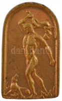 ~1930. 'Toldi a farkasokkal' bronz gomblyukjelvény 'Cserkészbolt V. N. Sándor u. 6' gyártói jelzéssel T:2