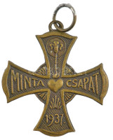 1936. 'Minta Csapat' bronz cserkész medál füllel (31x29mm) T:1-