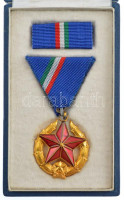 1951. 'Közbiztonsági Érem' arany fokozata a rendőrség tagjai részére, szalagsávval, eredeti tokban T:1-NMK 549.
