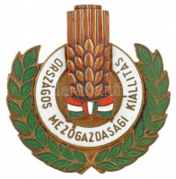 1956. 'Országos Mezőgazdasági Kiállítás - III. díj 1956' zománcozott Br jelvény (40x39mm) T:2 hátlapon forrasztányom
