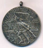 1959. 'Tanácsköztársasági Emlékérem' ezüstözött bronz kitüntetés mellszalag nélkül T:1- patina, kopott ezüstözésNMK 701.
