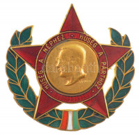 ~1960-1970. 'Hűség a néphez, hűség a párthoz - Ságvári' zománcozott kitüntető jelvény, eredeti tokban T:1-