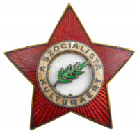 1974. 'A Szocialista Kultúráért' zománcozott kitüntető jelvény, eredeti tokban T:1-