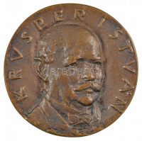 1982. 'Krusper István - Méréstechnikai és Automatizálási Tudományos Egyesület 1957 - Benkő Tiborné 1982' öntött Br emlékérem tokban (63mm) T:2