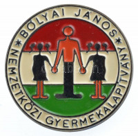 DN 'Bólyai János Nemzetközi Gyermekalapítvány' zománcozott kitűző (20mm) T:1-